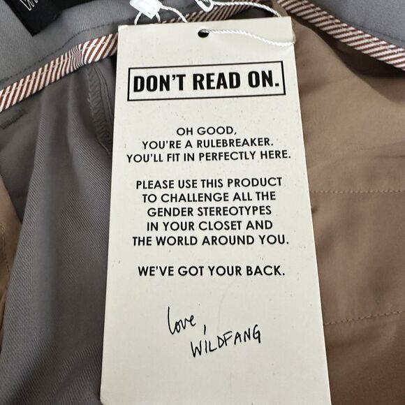 Wildfang Women’s Pants The Empower Trouser  Gray Size: 24W Plus NWT - Picture 7 of 8